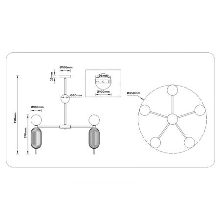 Люстра на штанге Ambrella Light LH53104
