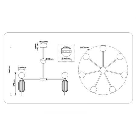 Люстра на штанге Ambrella Light LH53106