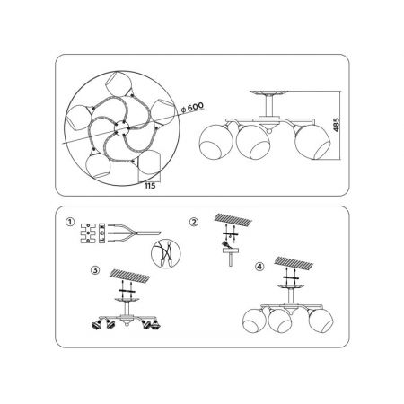 Накладная люстра Ambrella Light TR3199