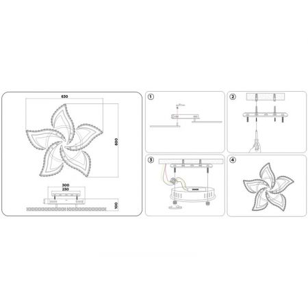 Накладная люстра Ambrella Light FA1724