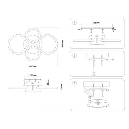 Накладная люстра Ambrella Light FA3811