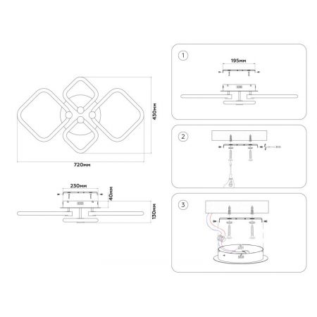 Накладная люстра Ambrella Light FA3822