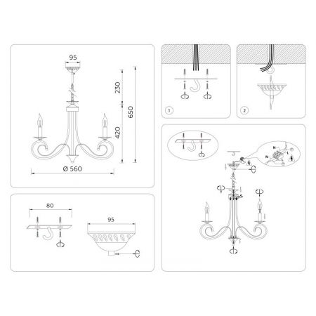 Подвесная люстра Ambrella Light TR9605