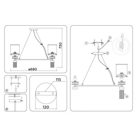 Подвесная люстра Ambrella Light LH71291
