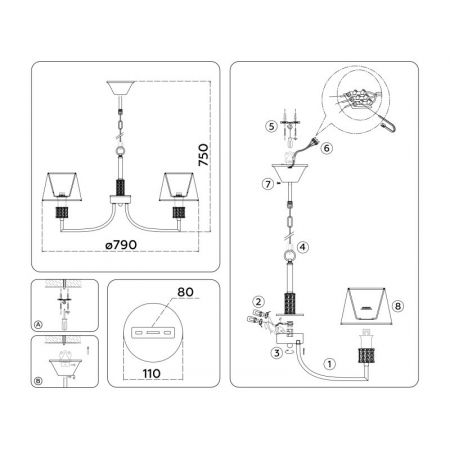 Подвесная люстра Ambrella Light LH71217