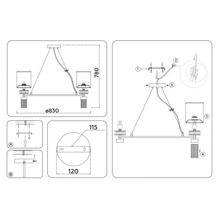 Подвесная люстра Ambrella Light LH71293