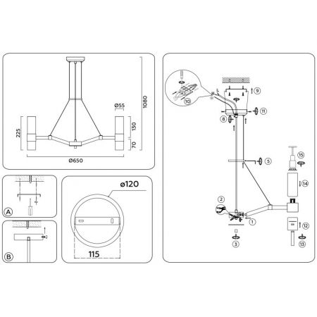 Подвесная люстра Ambrella Light LH55104