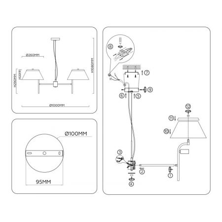 Подвесная люстра Ambrella Light LH72473