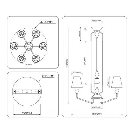 Подвесная люстра Ambrella Light LH75401