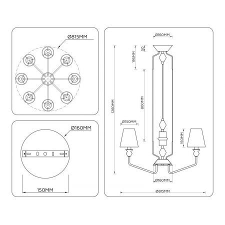 Подвесная люстра Ambrella Light LH75403