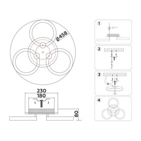 Накладной светильник Ambrella Light FA3838
