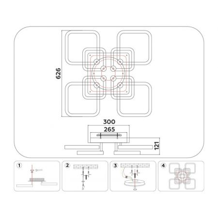 Накладной светильник Ambrella Light FA3866