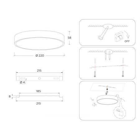 Накладной светильник Ambrella Light FV5520