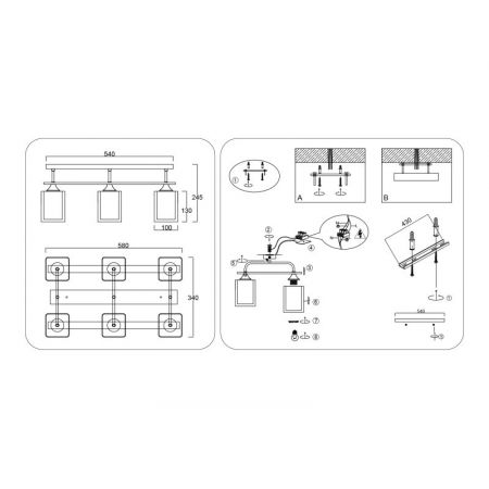 Накладной светильник Ambrella Light TR3033247