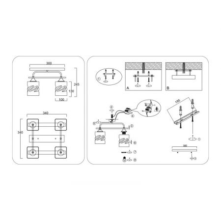 Накладной светильник Ambrella Light TR3033249