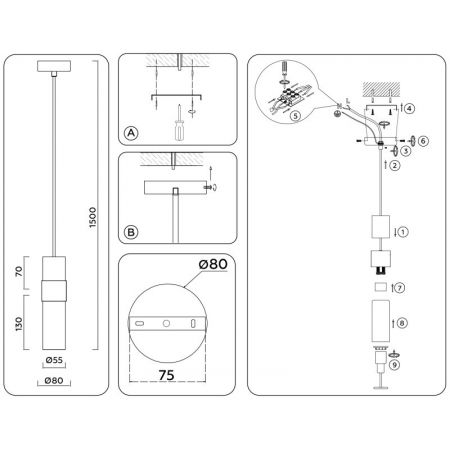 Подвесной светильник Ambrella Light LH55101
