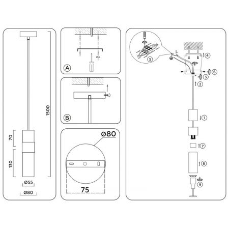 Подвесной светильник Ambrella Light LH55111
