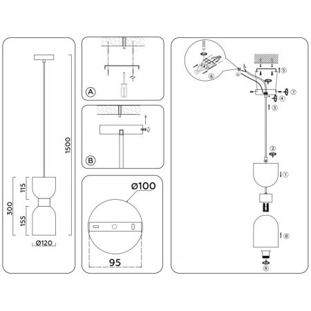 Подвесной светильник Ambrella Light LH56091