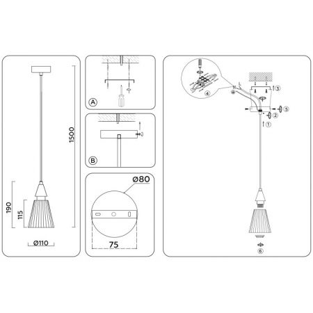 Подвесной светильник Ambrella Light LH58111