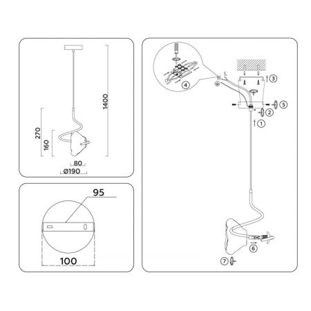 Подвесной светильник Ambrella Light LH15001