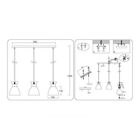 Подвесной светильник Ambrella Light TR8466