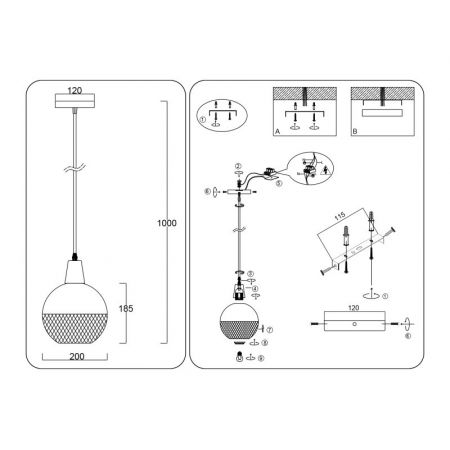 Подвесной светильник Ambrella Light TR8504