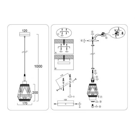 Подвесной светильник Ambrella Light TR8521