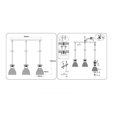 Подвесной светильник Ambrella Light TR3404