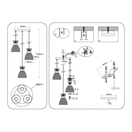 Подвесной светильник Ambrella Light TR3402
