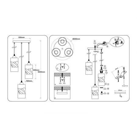 Подвесной светильник Ambrella Light TR3412