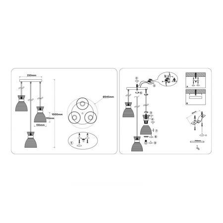 Подвесной светильник Ambrella Light TR3408
