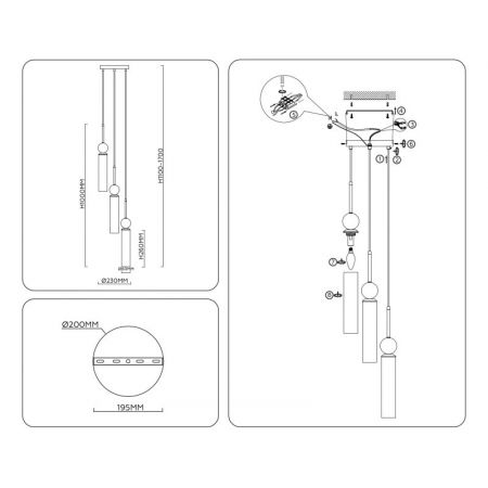 Подвесной светильник Ambrella Light LH53257