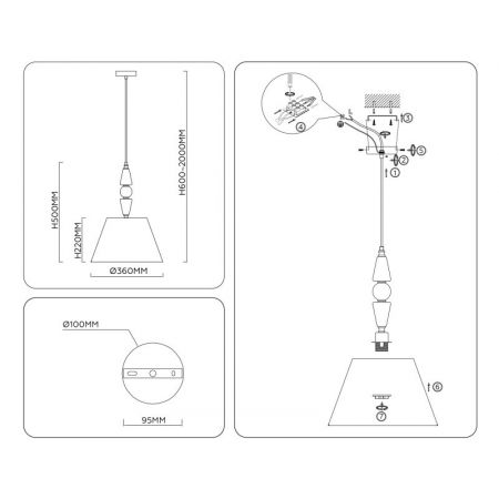 Подвесной светильник Ambrella Light LH75250