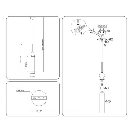 Подвесной светильник Ambrella Light LH53256