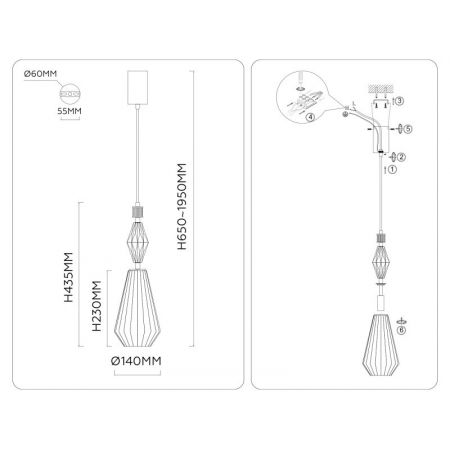 Подвесной светильник Ambrella Light LH53181