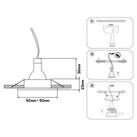 Встраиваемый светильник Ambrella Light TN102730