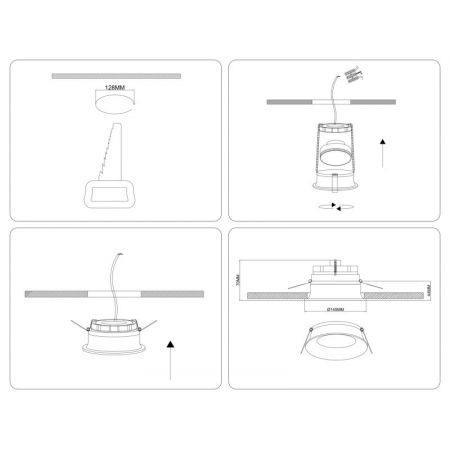 Встраиваемый светильник Ambrella Light TU51812