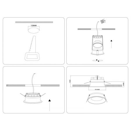 Встраиваемый светильник Ambrella Light TU51813