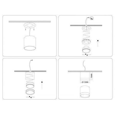 Накладной светильник Ambrella Light TU52359