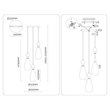 Каскадная люстра Ambrella Light LH53284