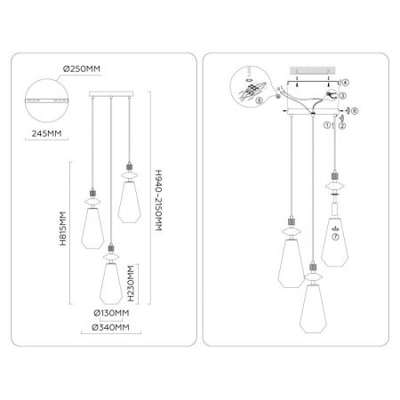 Каскадная люстра Ambrella Light LH53302