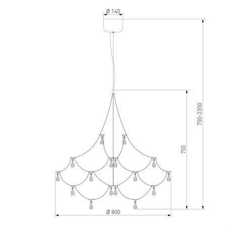 Подвесная люстра Bogate's 90400 LED