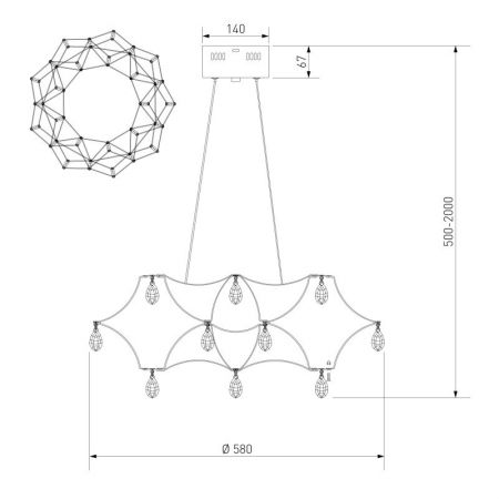 Подвесная люстра Bogate's 90401 LED
