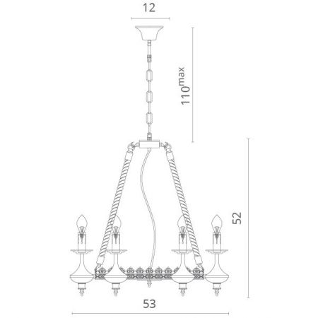 Подвесная люстра Divinare 8121/01 LM-6