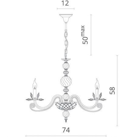 Подвесная люстра Divinare 8820/09 LM-6