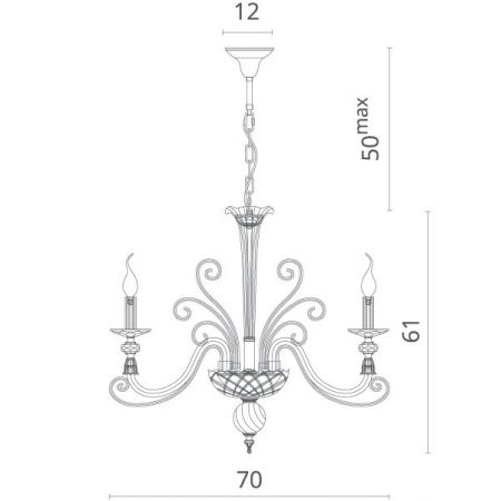 Подвесная люстра Divinare 8821/09 LM-6