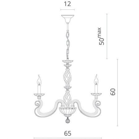 Подвесная люстра Divinare 8825/03 LM-6