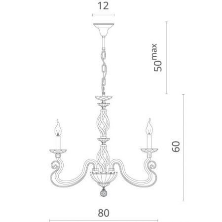 Подвесная люстра Divinare 8825/03 LM-8