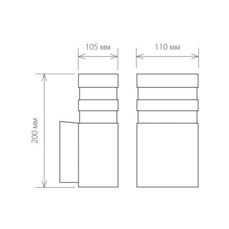 Светильник настенный Elektrostandard Techno 1450 черный
