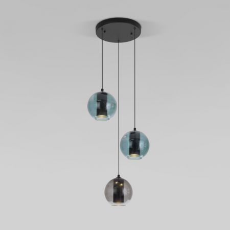 Каскадная люстра Eurosvet 50258/3 LED дымчатый/бирюзовый